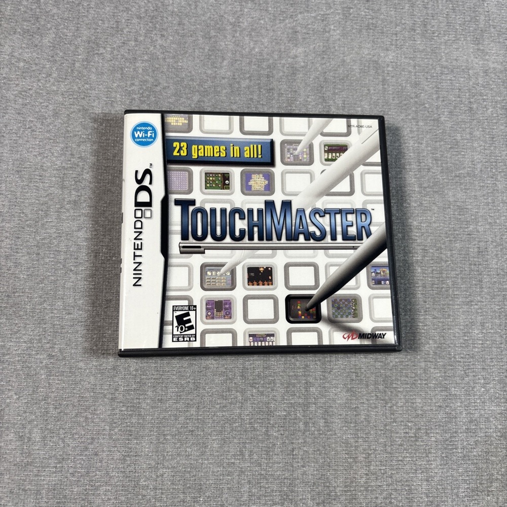 Touch Master Nintendo DS Video Game Midway 2007 Puzzle Manual Included E 10+
